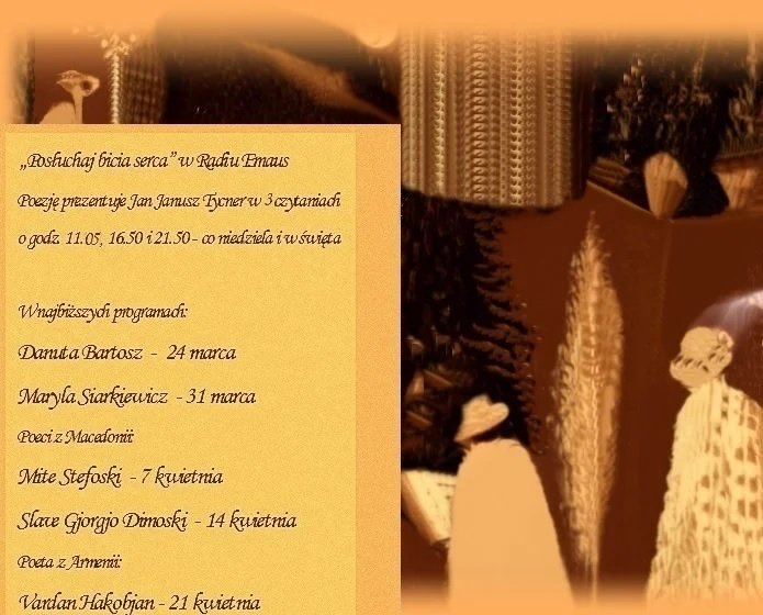 Posłuchaj bicia serca w Radiu Emaus. Grafika:  Stefania Pruszyńska